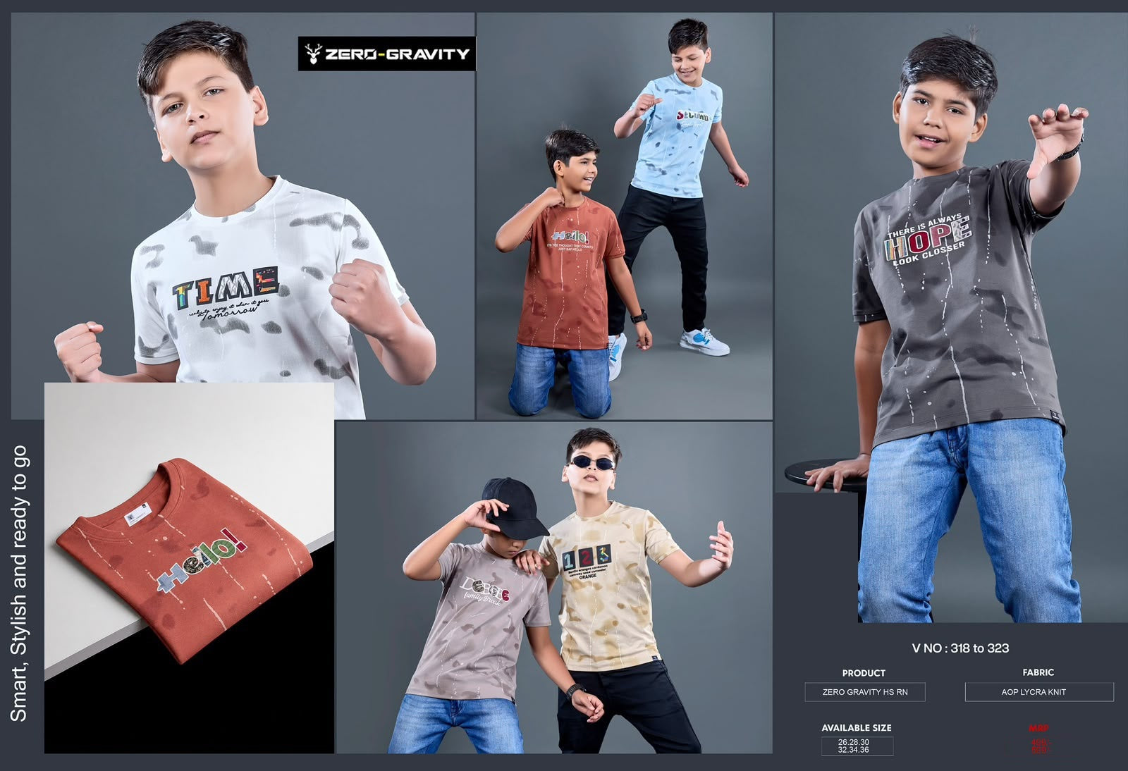 Vol 318 To 323 Knits Zero Gravity Aop Boys Tshirt Wholesale Rate