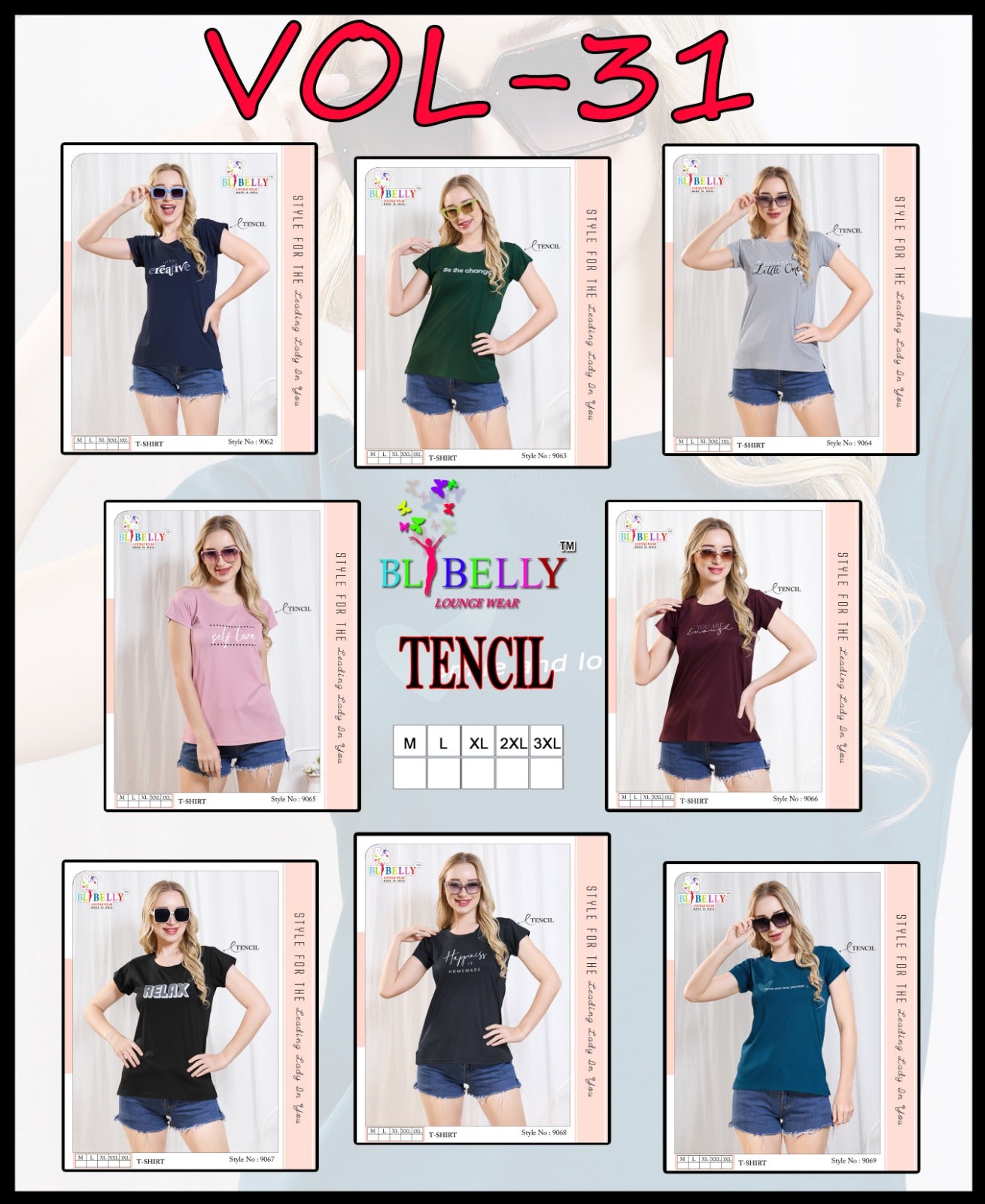 Vol 31 Belly Tencil Women Tshirt Exporter Gujarat