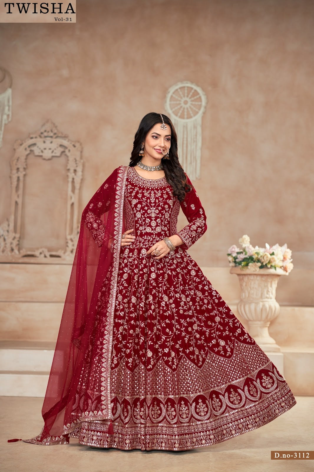 Vol 31 Twisha Velvet Gown Dupatta Set Supplier India