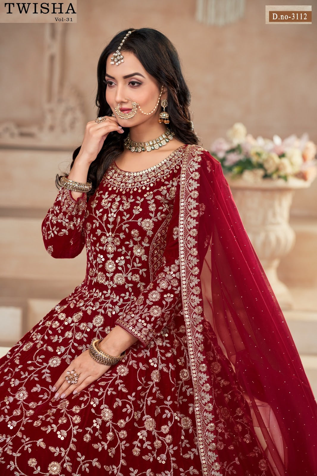 Vol 31 Twisha Velvet Gown Dupatta Set Supplier India