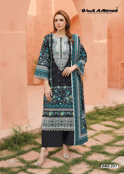 Vol 32 Lawn Collection Gul Ahmed Karachi Salwar Suits Supplier