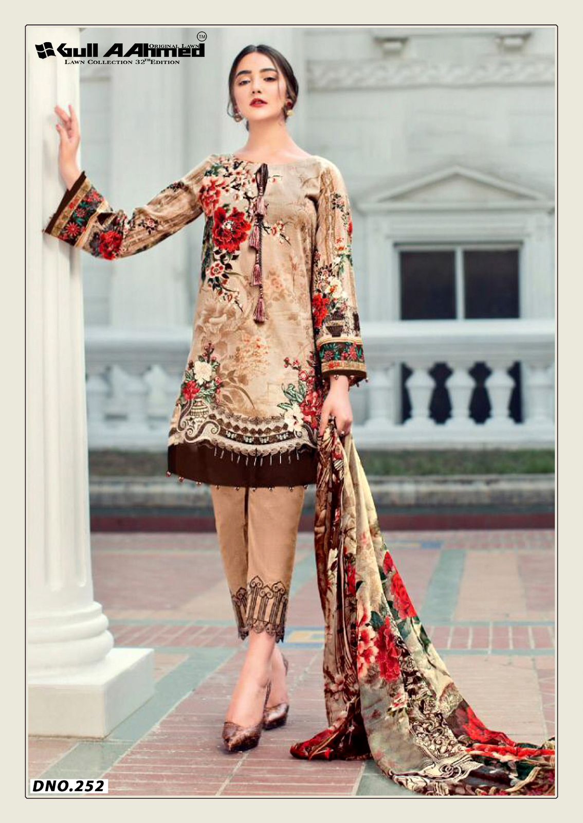 Vol 32 Lawn Collection Gul Ahmed Karachi Salwar Suits Supplier