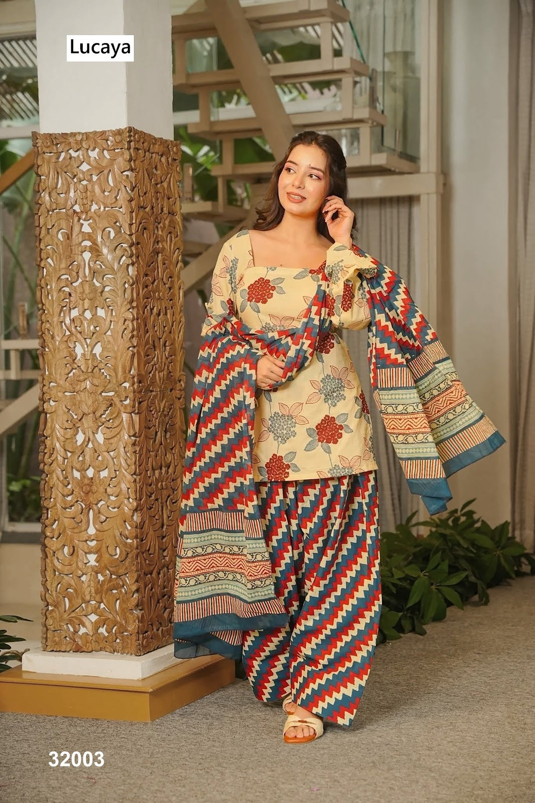 Vol 32 Lucaya Cambric Cotton Readymade Suits Wholesale Price