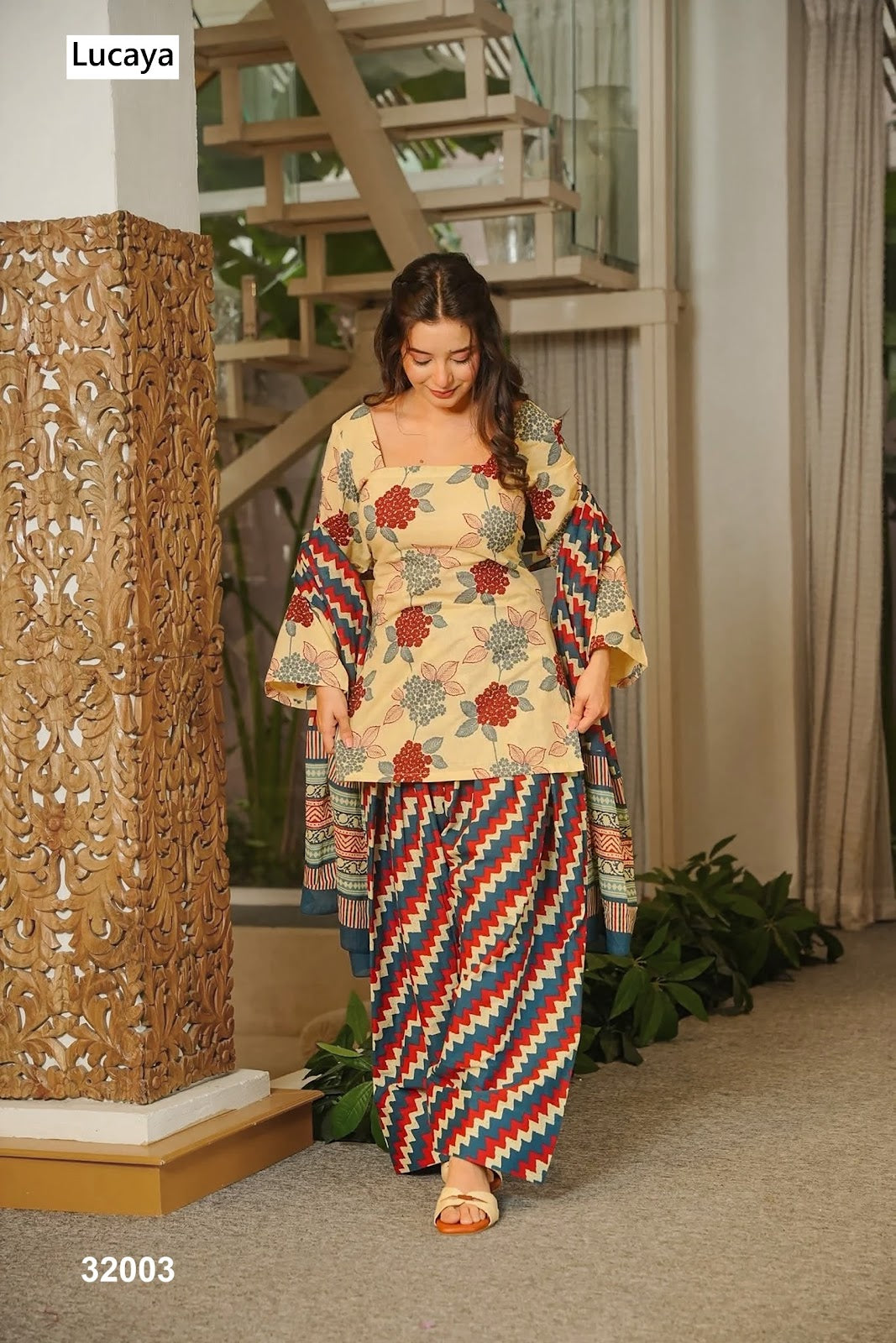 Vol 32 Lucaya Cambric Cotton Readymade Suits Wholesale Price