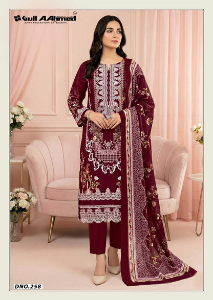 Vol 33 Lawn Collection Gul Ahmed Karachi Salwar Suits Exporter