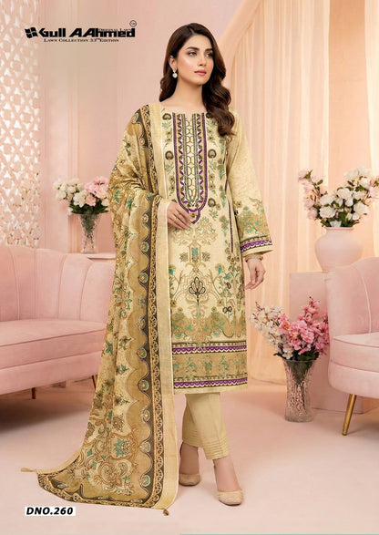 Vol 33 Lawn Collection Gul Ahmed Karachi Salwar Suits Exporter