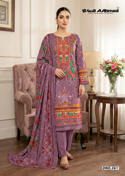 Vol 33 Lawn Collection Gul Ahmed Karachi Salwar Suits Exporter