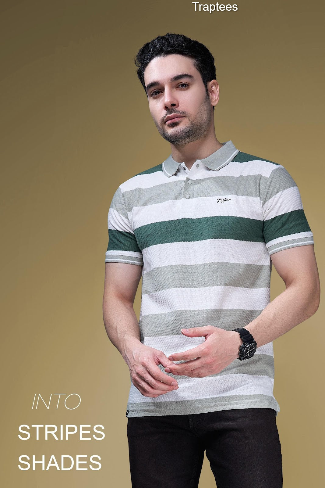 Vol 33 Traptees Auto Stripes Mens Tshirts Exporter Ahmedabad