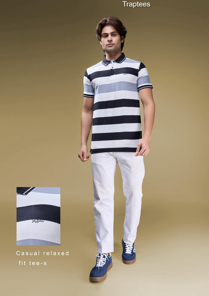 Vol 33 Traptees Auto Stripes Mens Tshirts Exporter Ahmedabad