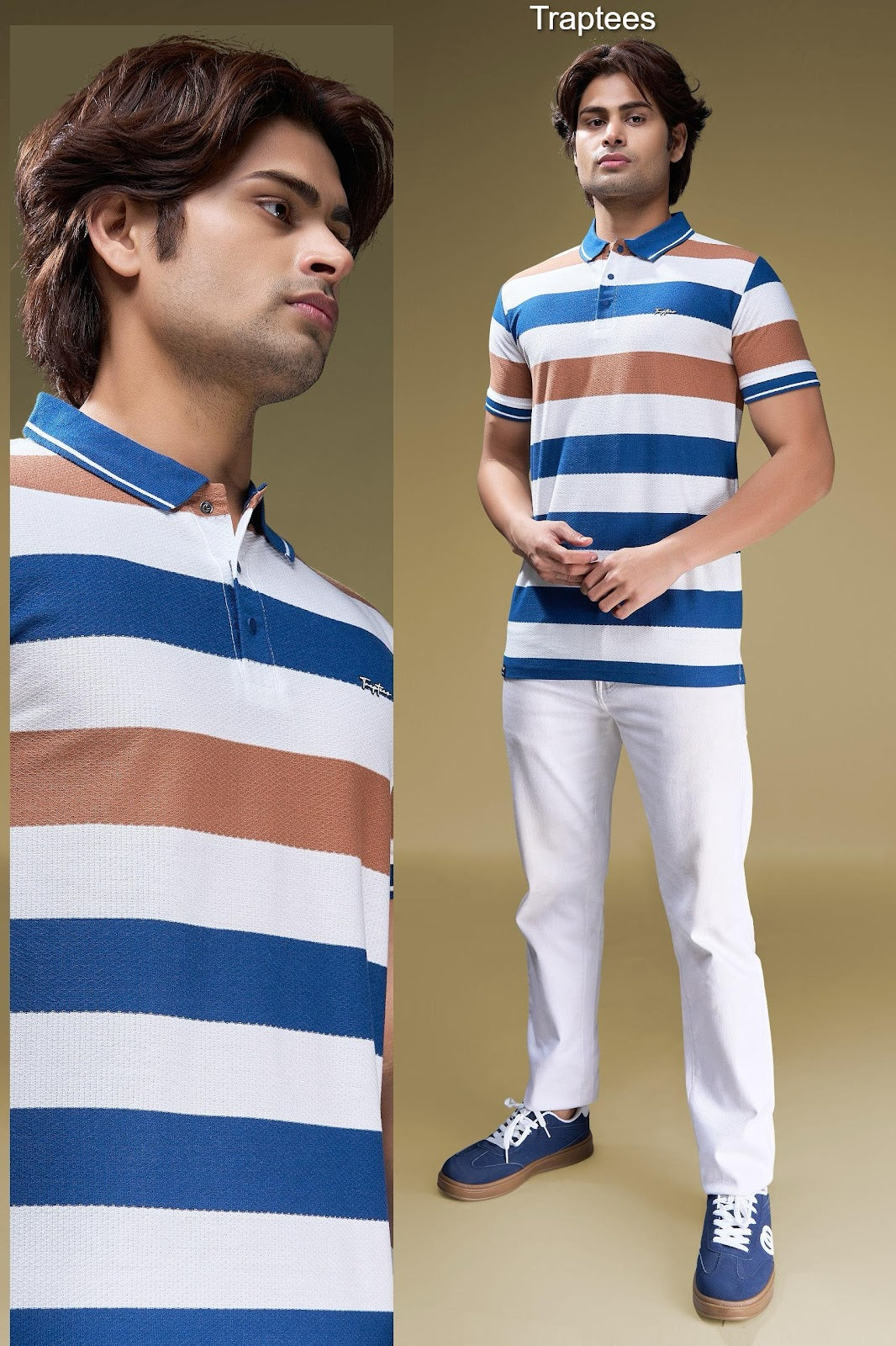 Vol 33 Traptees Auto Stripes Mens Tshirts Exporter Ahmedabad