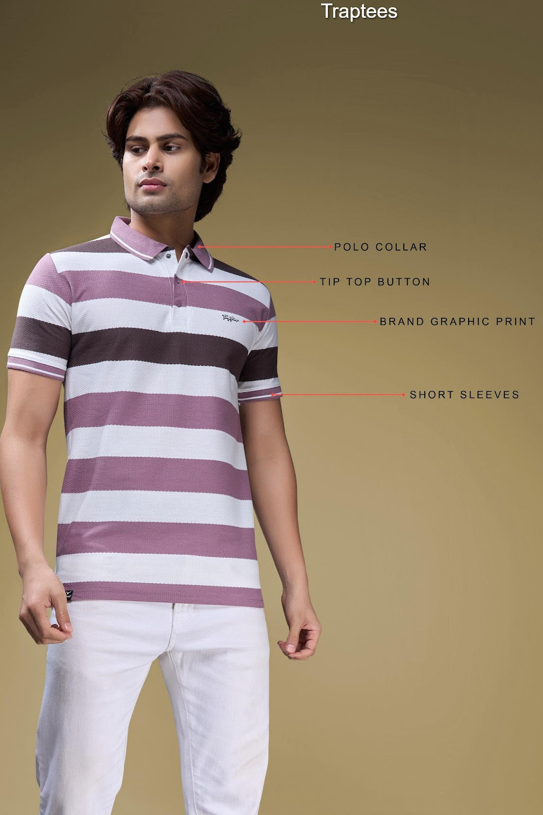 Vol 33 Traptees Auto Stripes Mens Tshirts Exporter Ahmedabad