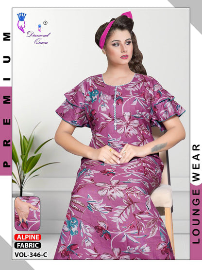 Vol 343-346 Diamond Queen Alpine Night Gowns Manufacturer India