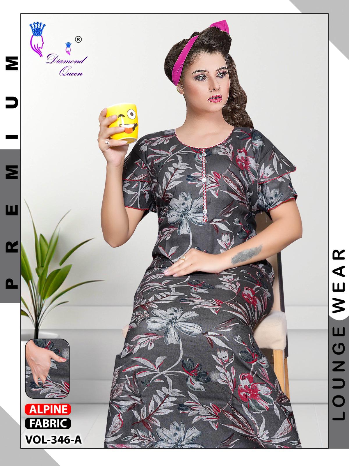 Vol 343-346 Diamond Queen Alpine Night Gowns Manufacturer India