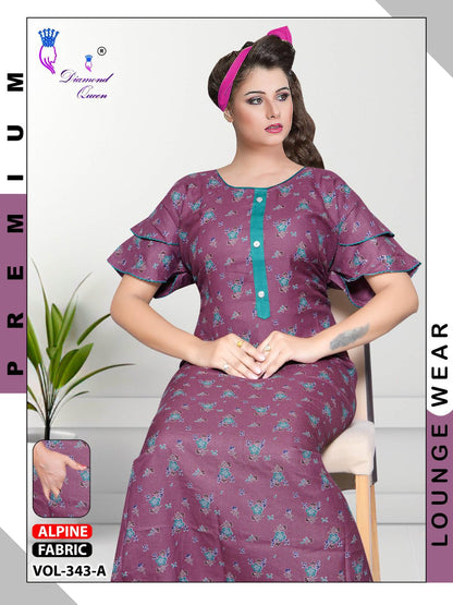Vol 343-346 Diamond Queen Alpine Night Gowns Manufacturer India