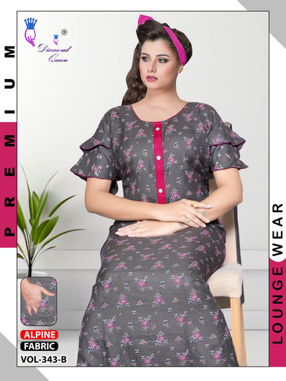 Vol 343-346 Diamond Queen Alpine Night Gowns Manufacturer India