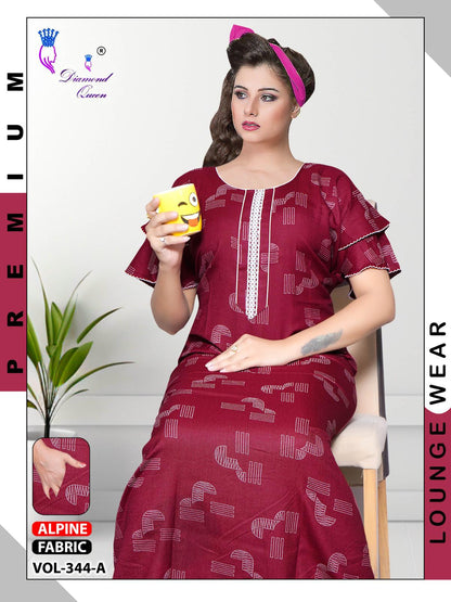 Vol 343-346 Diamond Queen Alpine Night Gowns Manufacturer India