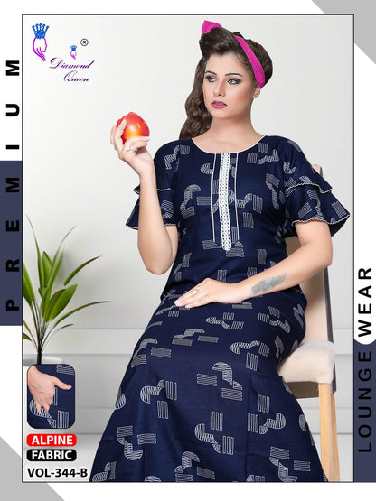 Vol 343-346 Diamond Queen Alpine Night Gowns Manufacturer India