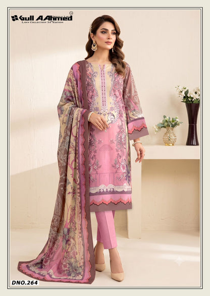 Vol 34 Lawn Collection Gul Ahmed Karachi Salwar Suits Supplier Ahmedabad