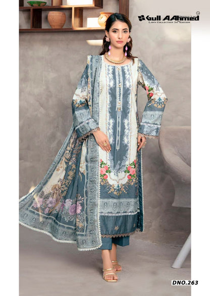 Vol 34 Lawn Collection Gul Ahmed Karachi Salwar Suits Supplier Ahmedabad