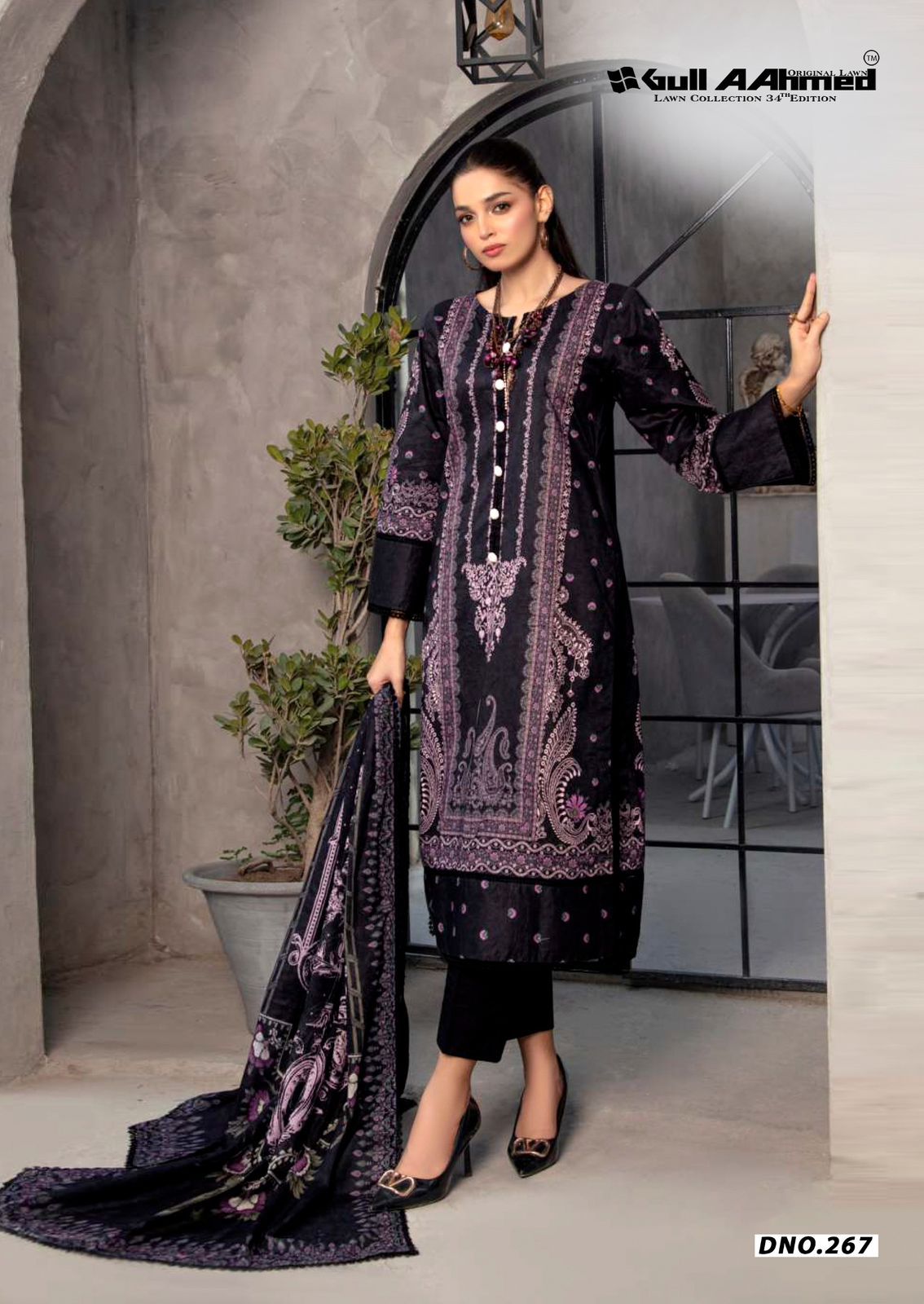 Vol 34 Lawn Collection Gul Ahmed Karachi Salwar Suits Supplier Ahmedabad