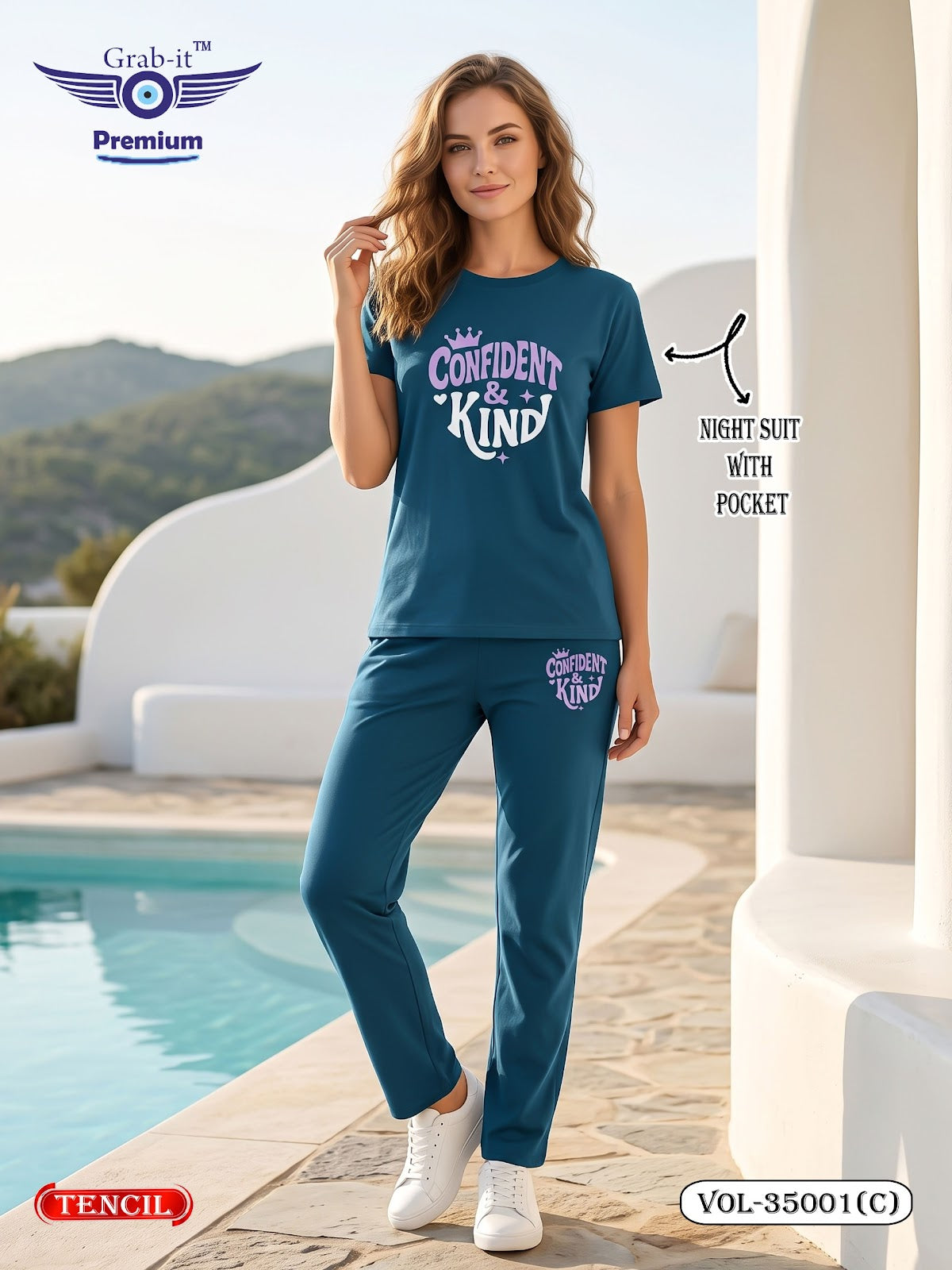 Vol 35001 C Grab It Tencil Pyjama Night Suits Manufacturer