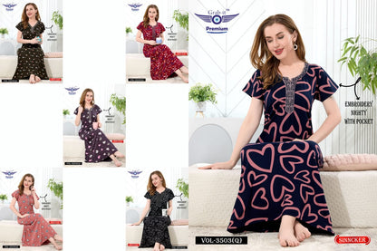 Vol 3503 Q Grab It Sinker Night Gowns Supplier