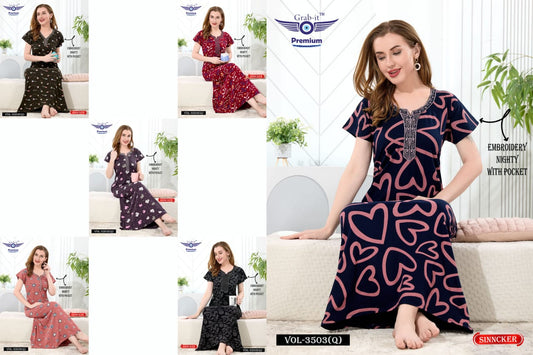 Vol 3503 Q Grab It Sinker Night Gowns Supplier