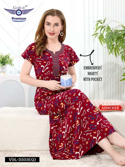 Vol 3503 Q Grab It Sinker Night Gowns Supplier