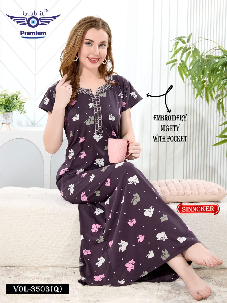 Vol 3503 Q Grab It Sinker Night Gowns Supplier