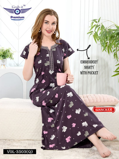 Vol 3503 Q Grab It Sinker Night Gowns Supplier