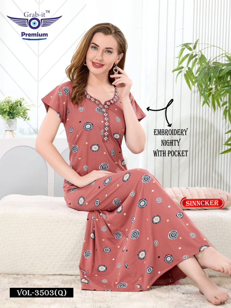 Vol 3503 Q Grab It Sinker Night Gowns Supplier