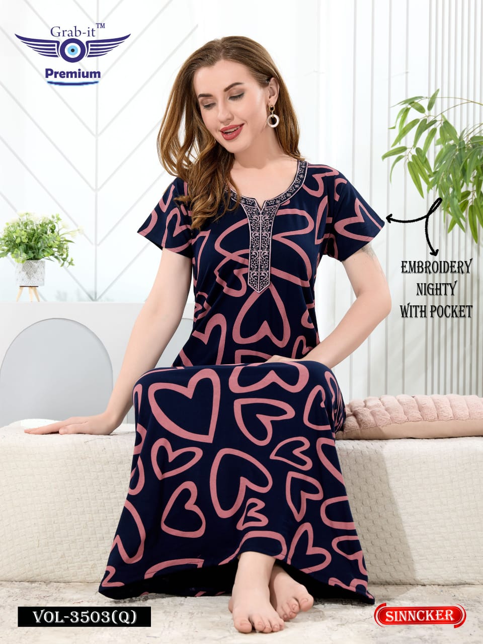 Vol 3503 Q Grab It Sinker Night Gowns Supplier