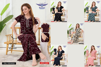 Vol 3503 R Grab It Sinker Night Gowns Supplier India