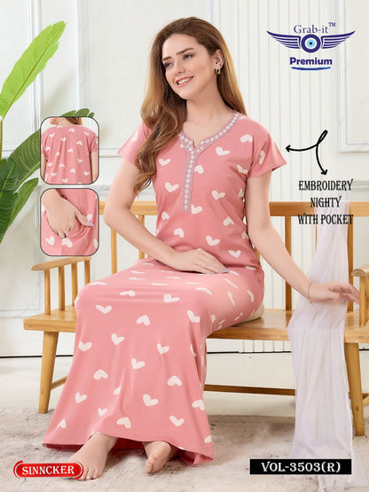 वॉल्यूम 3503 आर ग्रैब इट सिंकर नाइट गाउन सप्लायर इंडिया