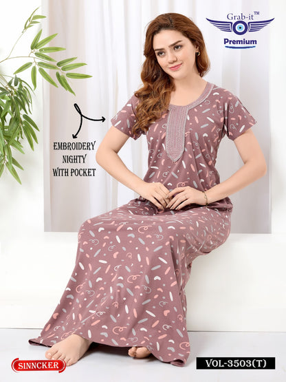 Vol 3503 T Grab It Sinker Night Gowns Supplier Gujarat