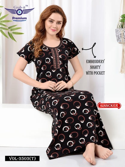 Vol 3503 T Grab It Sinker Night Gowns Supplier Gujarat