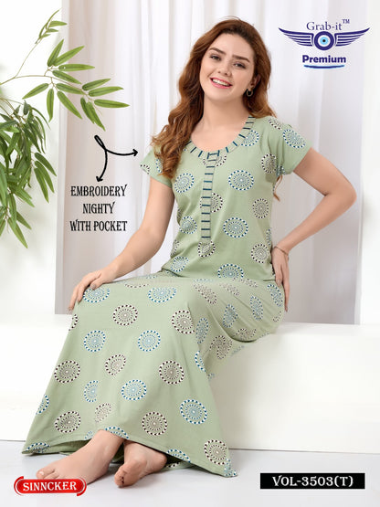 Vol 3503 T Grab It Sinker Night Gowns Supplier Gujarat