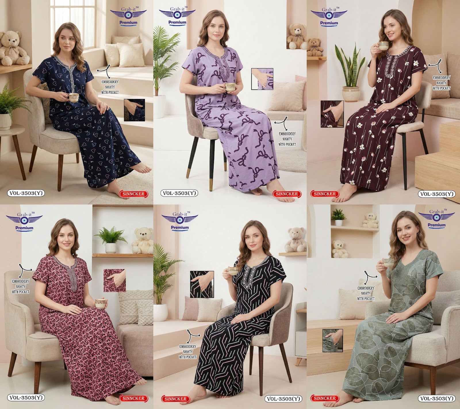 Vol 3503 Y Grab It Night Gowns Supplier