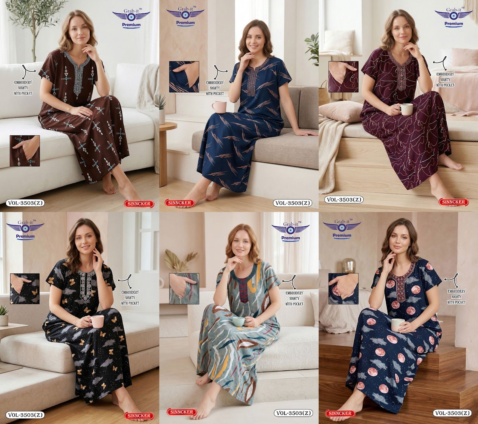 Vol 3503 Z Grab It Sinker Night Gowns Supplier