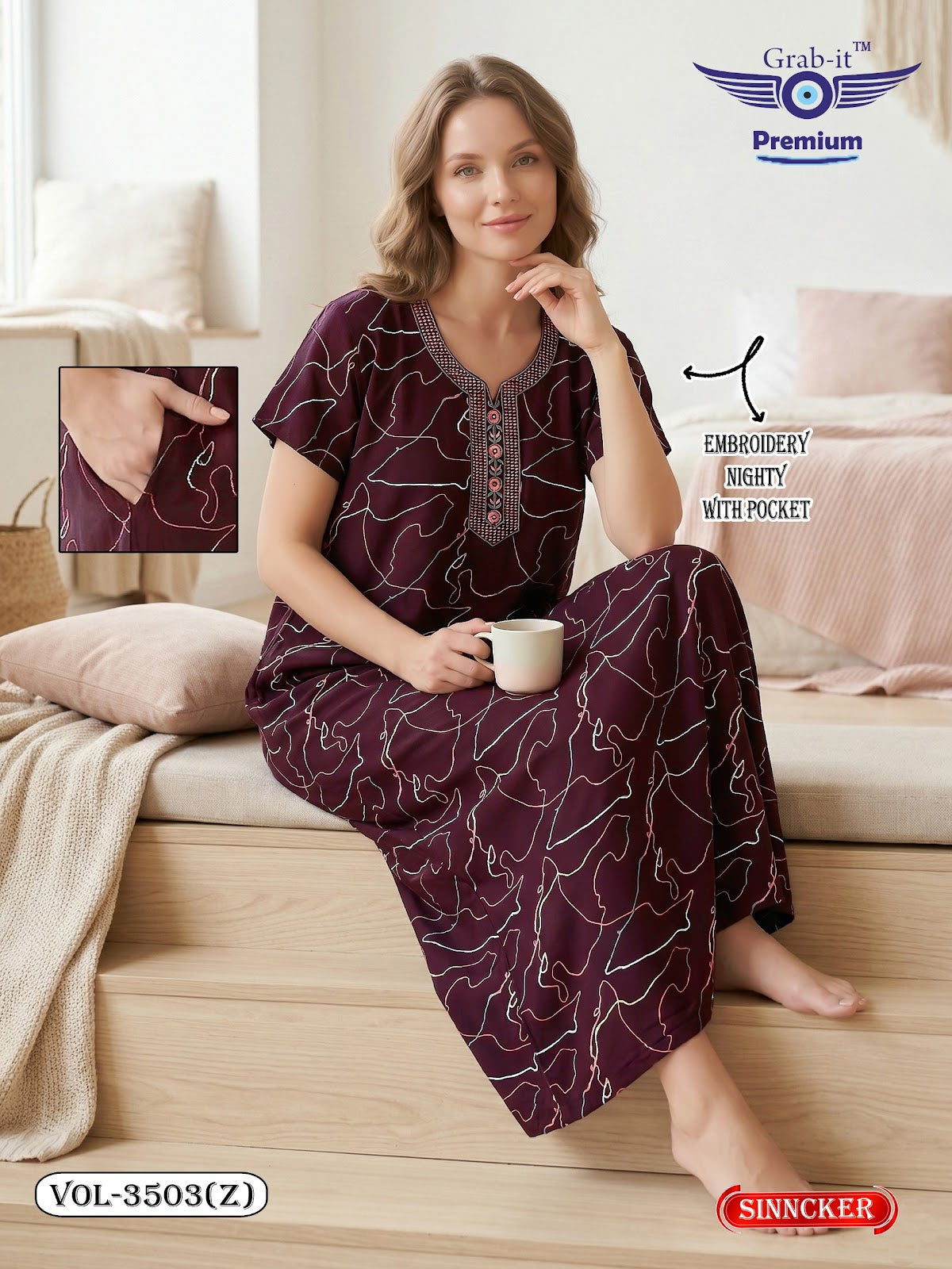 Vol 3503 Z Grab It Sinker Night Gowns Supplier