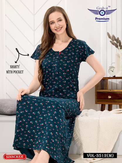 Vol 3512 M Grab It Sinker Night Gowns Wholesaler