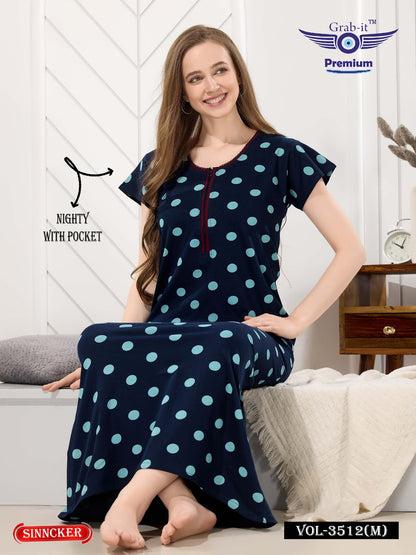 Vol 3512 M Grab It Sinker Night Gowns Wholesaler