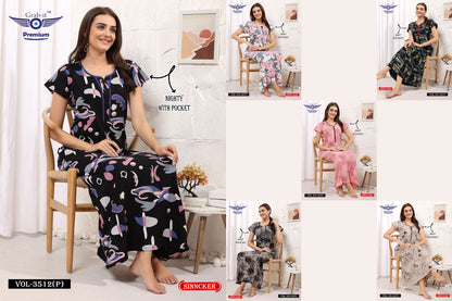 Vol 3512 P Grab It Sinker Night Gowns Exporter