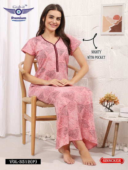 Vol 3512 P Grab It Sinker Night Gowns Exporter