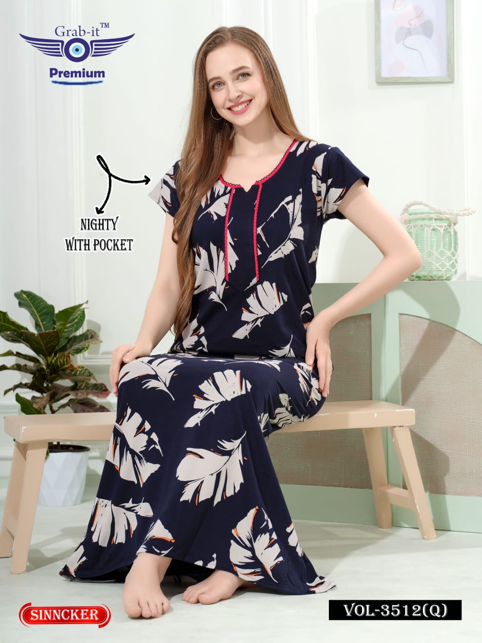 Vol 3512 Q Grab It Sinker Night Gowns Exporter India