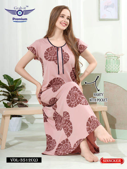 Vol 3512 Q Grab It Sinker Night Gowns Exporter India