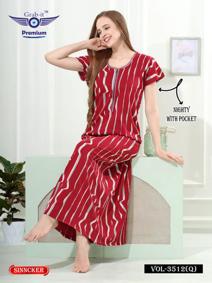 Vol 3512 Q Grab It Sinker Night Gowns Exporter India