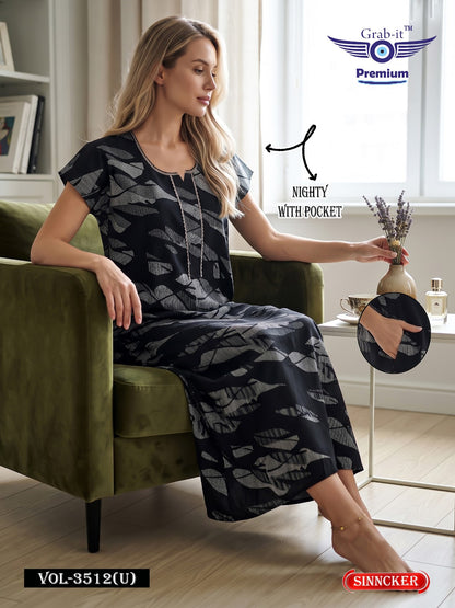 Vol 3512 U Grab It Sincker Night Gowns Supplier Ahmedabad