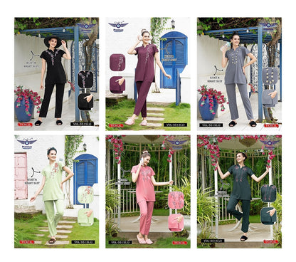 Vol 3515 J Grab It Tencil Kurta Night Suits Exporter India