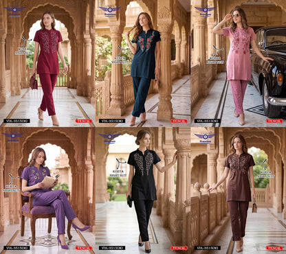 Vol 3515 M Grab It Tencil Kurta Night Suits Wholesaler India